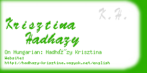 krisztina hadhazy business card